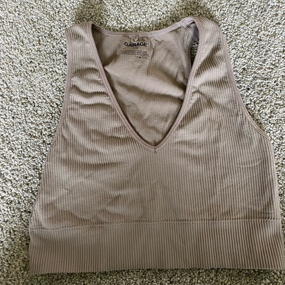 Stone color crop top